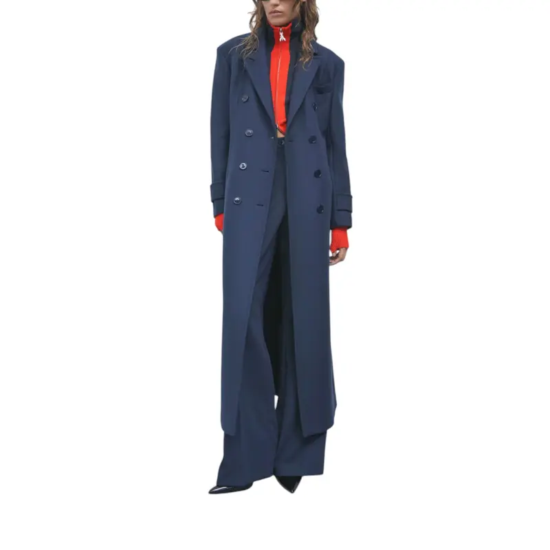 Cappotto donna doppiopetto in misto lana