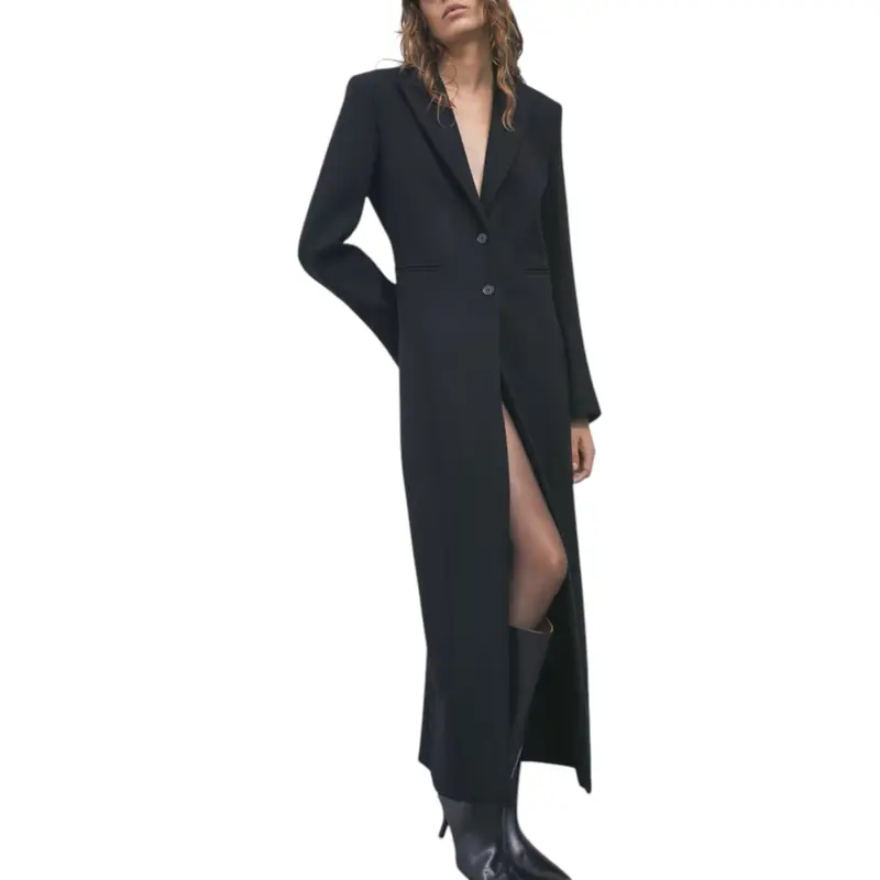 Cappotto donna lungo in misto lana