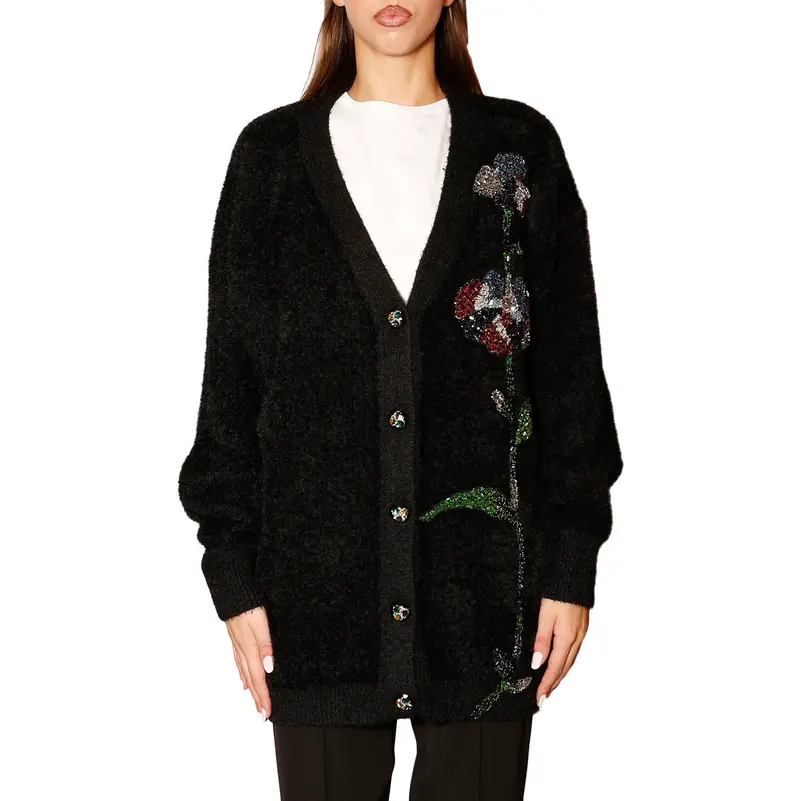 Cardigan con strass