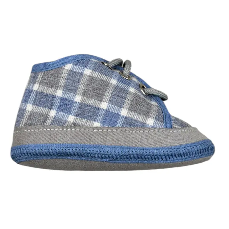 Colori Chiari Scarpine Multicolor con Lacci Grigio per Neonato