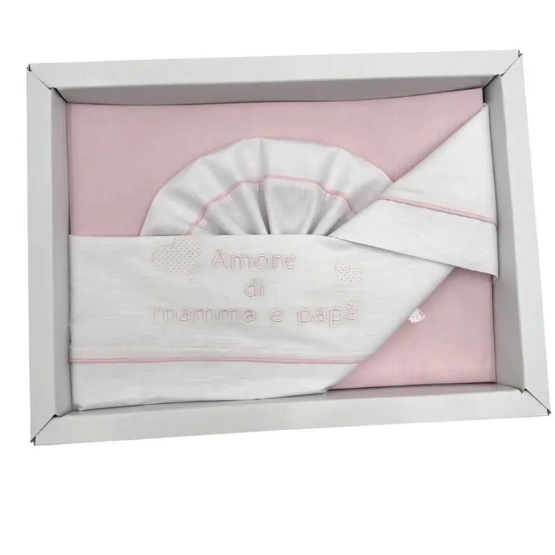 Completo Carrozzina Pastello 100% Cotone