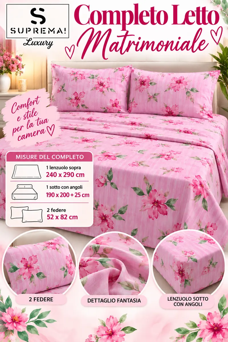 COMPLETO LETTO MATRIMONIALE SUPEREMA