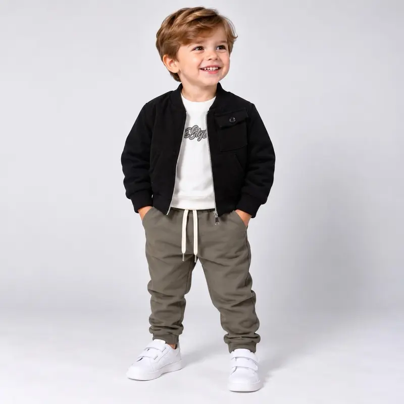 Completo neonato 3 Pezzi + Giubbbino Camosciato