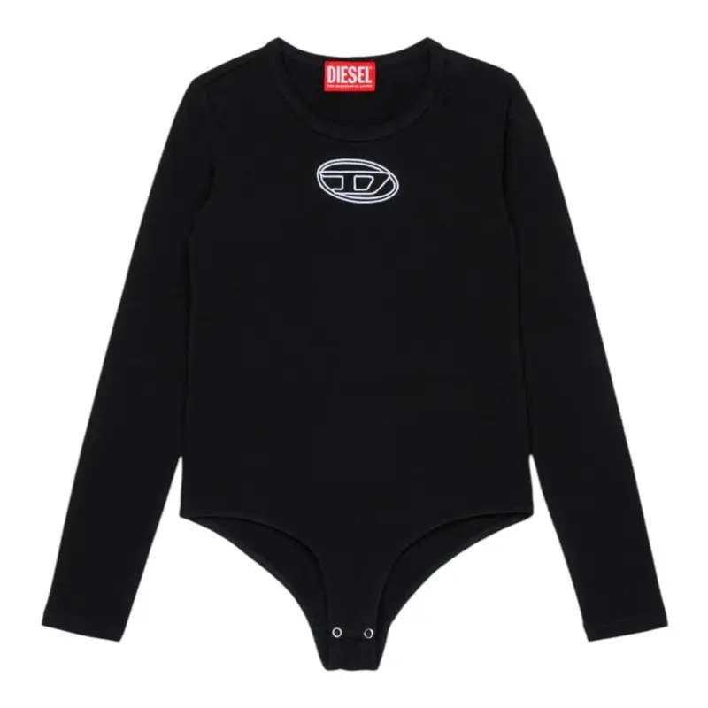 Diesel Body Tinta Uinita con Logo Nero per Bambina
