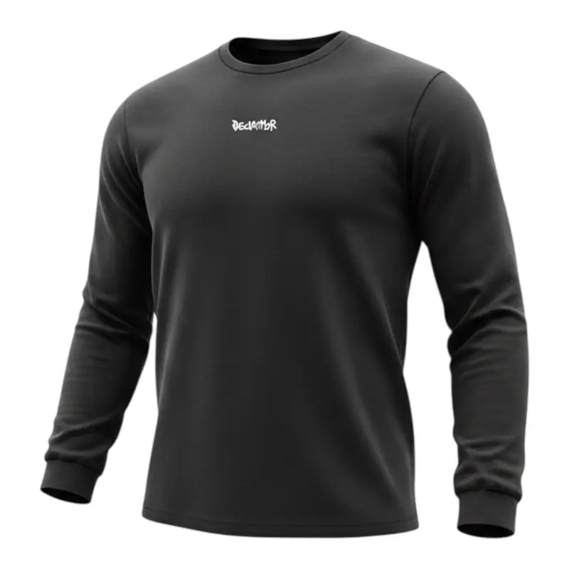 Disclaimer Shirt tinta unita con Stampa Nero per Bambino