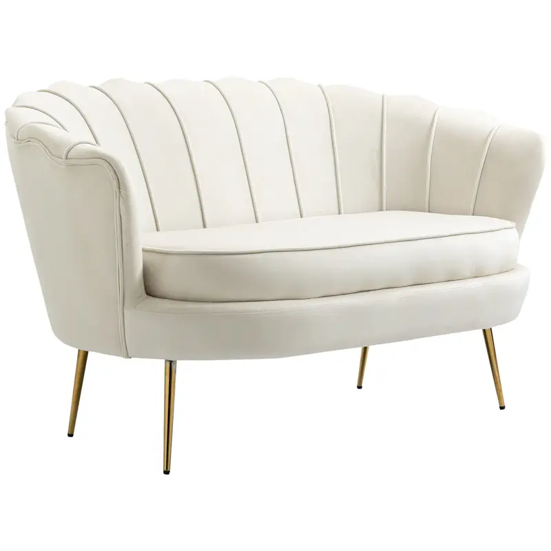 Divano Vintage 2 Posti in Velluto Industrial Chic