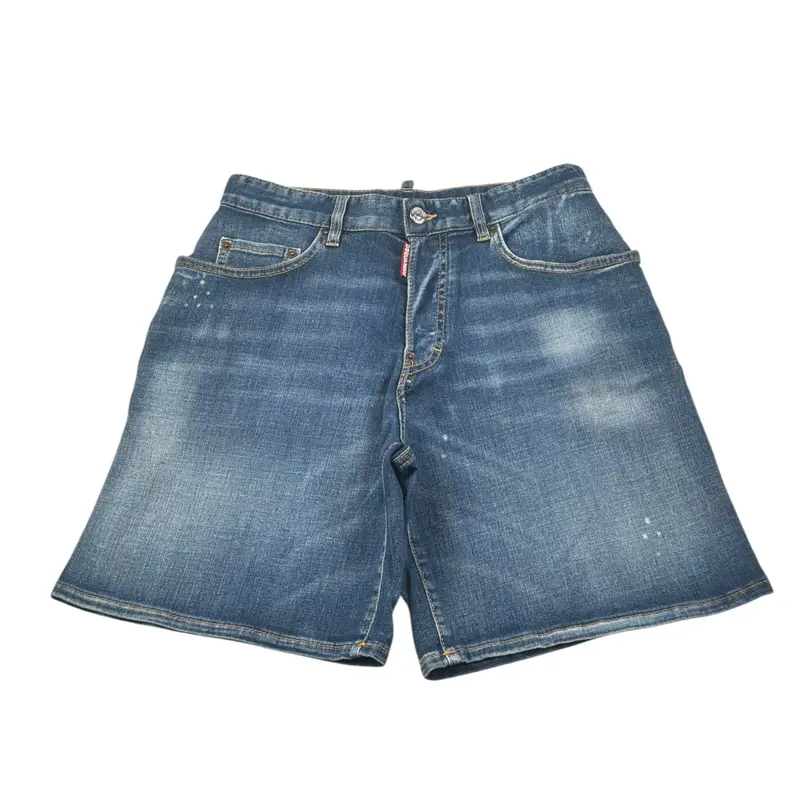 Dsquared2 Bermuda In Denim tinta unita Blu per Bambino
