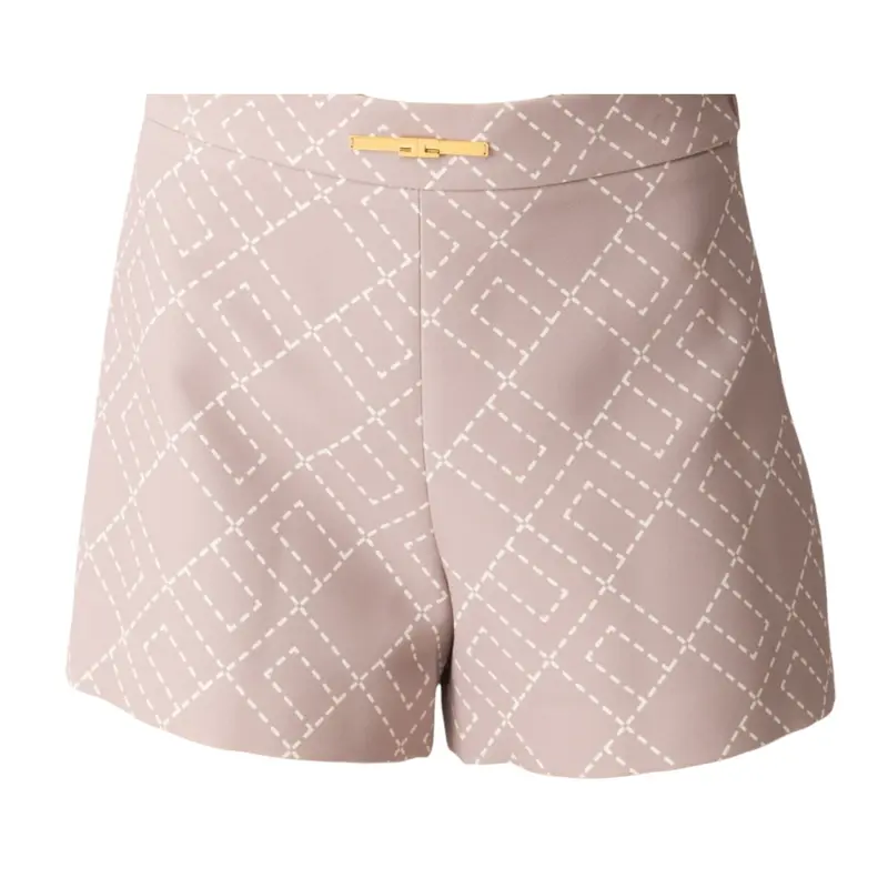 Elisabetta Franchi Short tinta unita Logato Rosa per Bambina