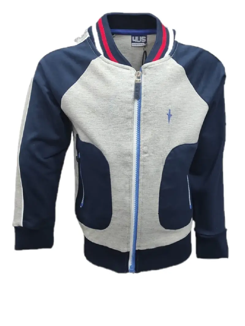 Felpa girocollo Cesare Paciotti modello GFP603JP con zip Cesare Paciotti GFP603JP GRIGIO