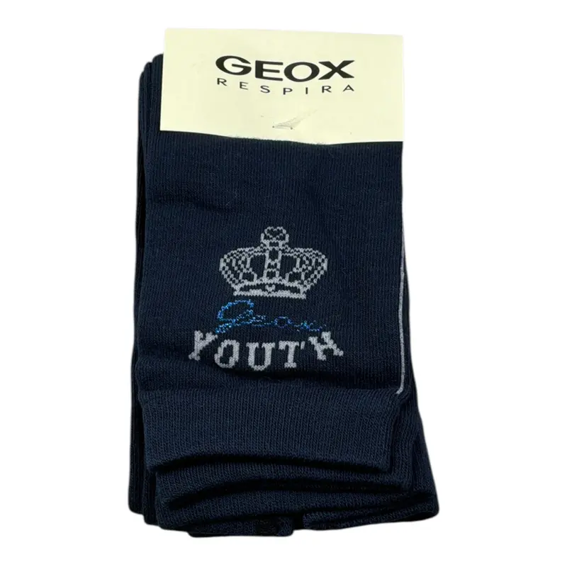 Geox Calze tinta unita con Ricami Blu per Bambina
