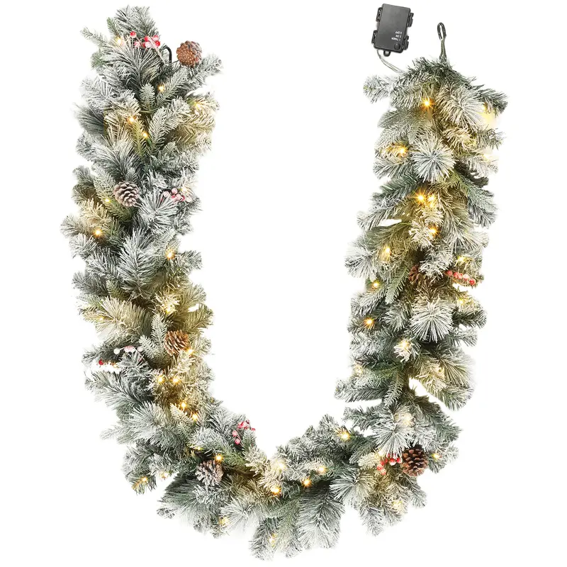 Ghirlanda Natalizia 180 cm con 50 Luci LED