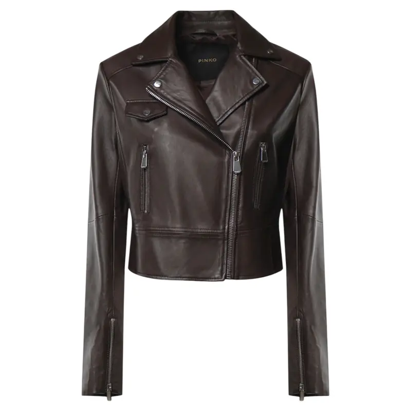 Giacca donna biker chiodo in nappa