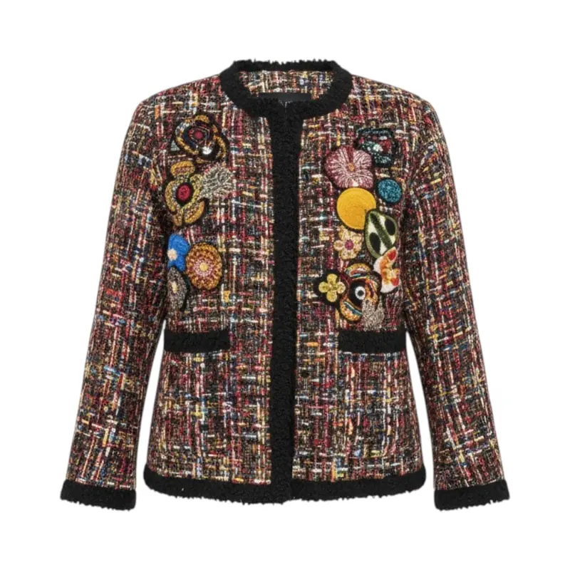 Giacca donna corta con patch