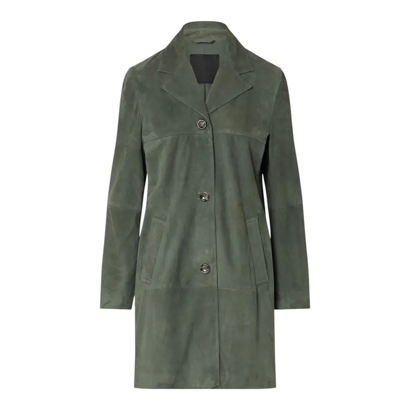 Giacca donna lunga in suede
