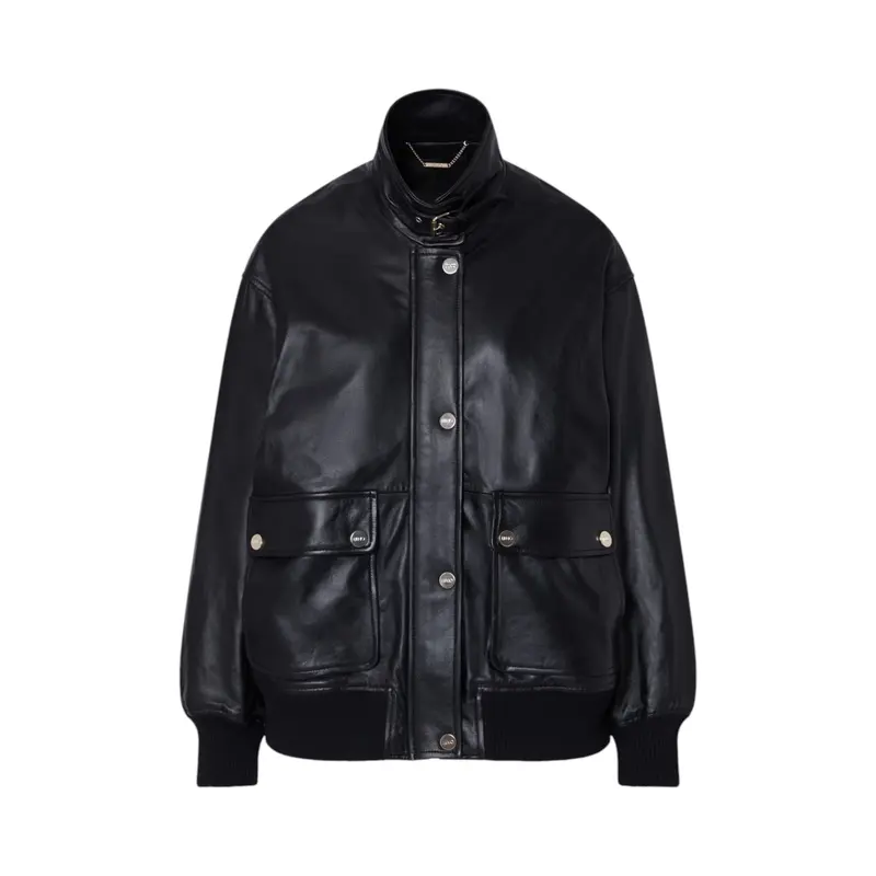 Giacca donna oversize in pelle