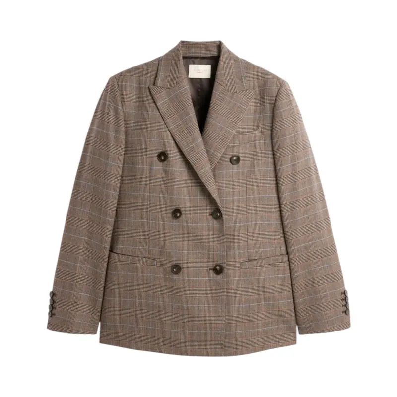 Giacca doppiopetto regular fit in lana stretch