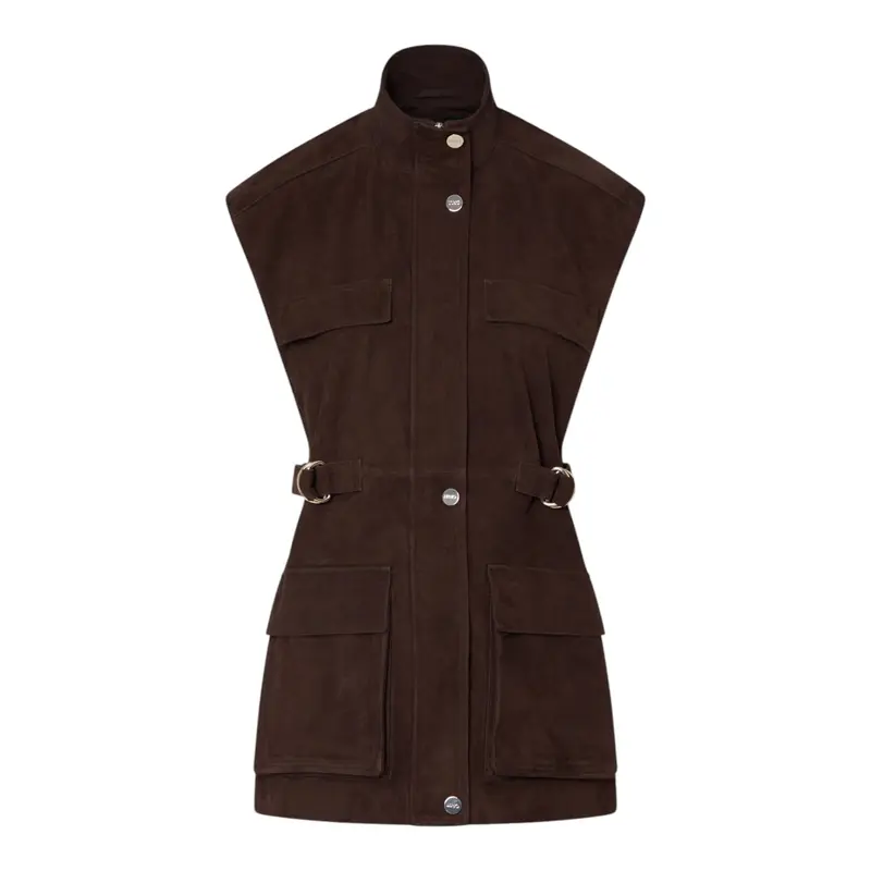 Gilet donna in suede