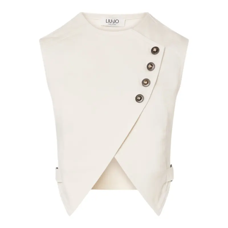 Gilet donna slim fit asimmetrico