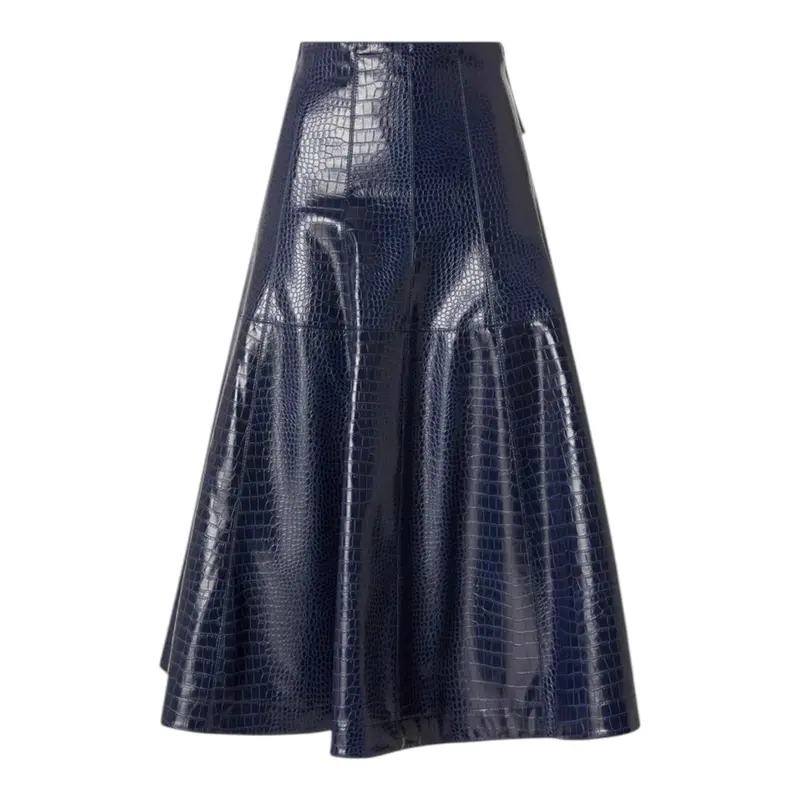 Gonna Donna midi con stampa coccodrillo