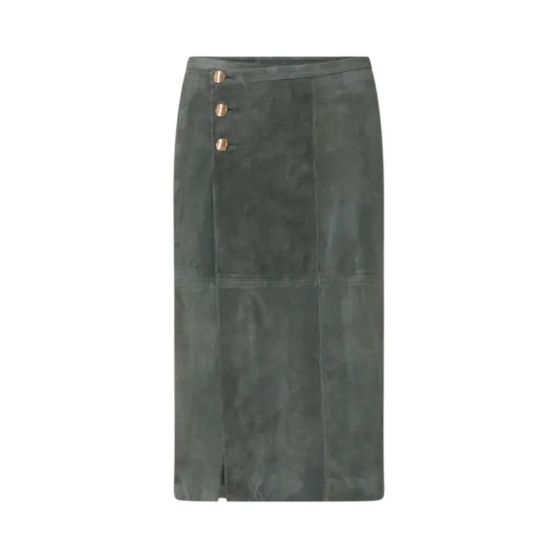 Gonna donna midi in suede