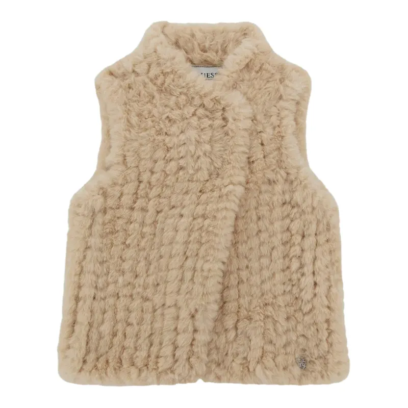Guess Gilet tinta unita Beige per Bambina