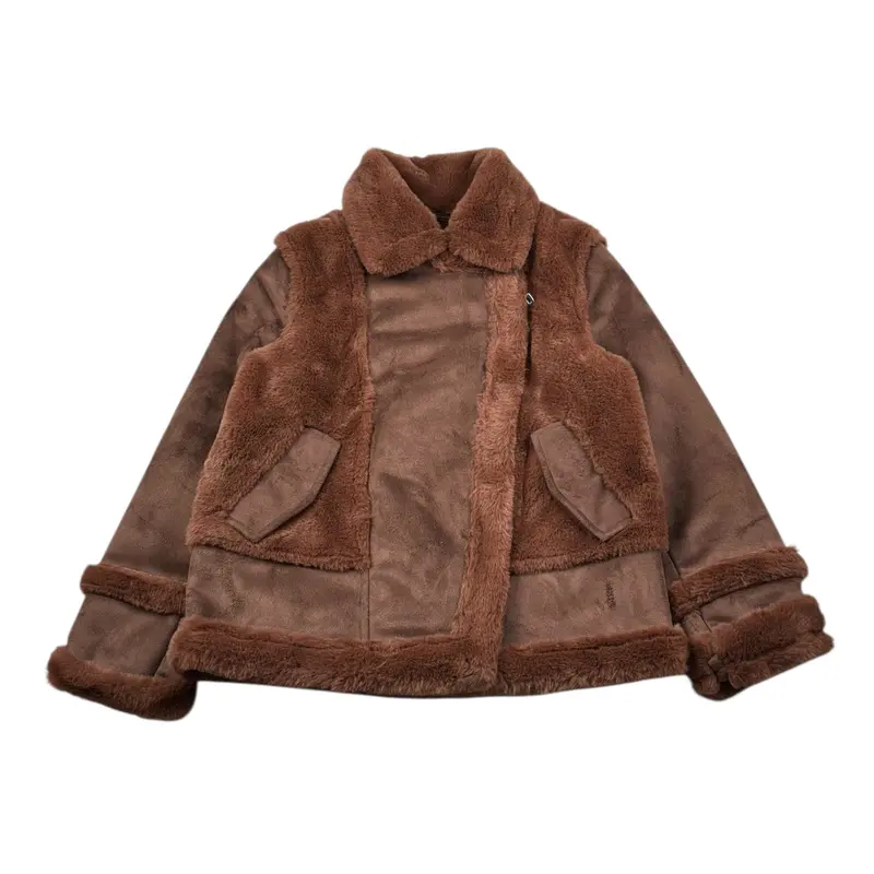 Guess Montone tinta unita In Camoscio Marrone per Bambina