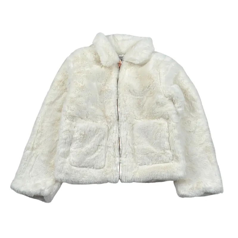 Guess Pelliccia tinta unita con Zip Bianco per Bambina