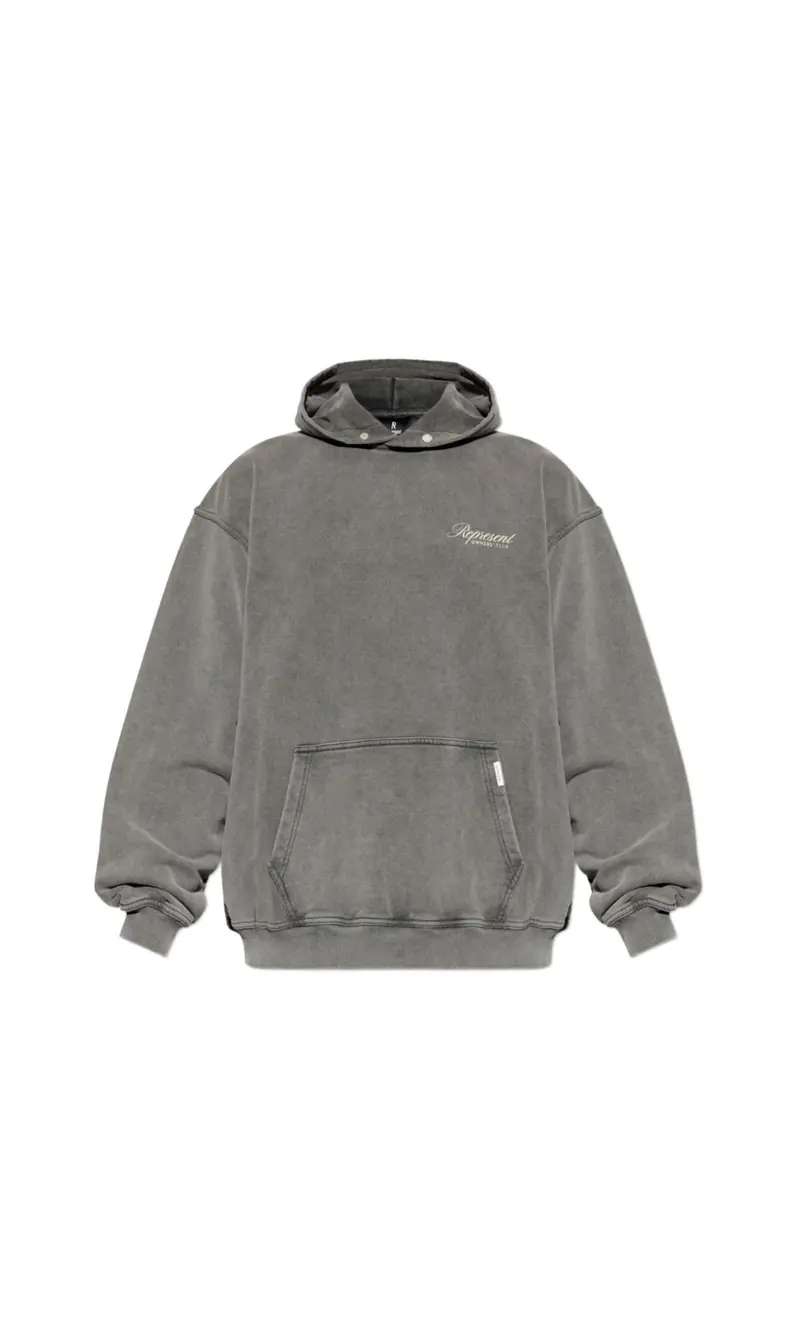 HOODIE CLUB SCRIPT VINTAGE GREY - ABBIGLIAMENTO - REPRESENT