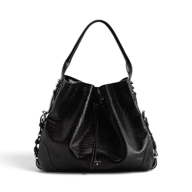 Horse donna Belt Bag in pelle croco