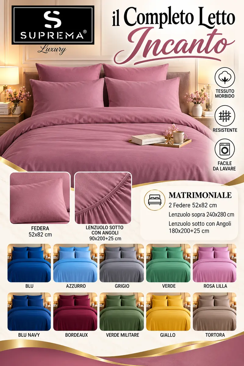 IL COMPLETO LETTO INCANTO MATRIMONIALE