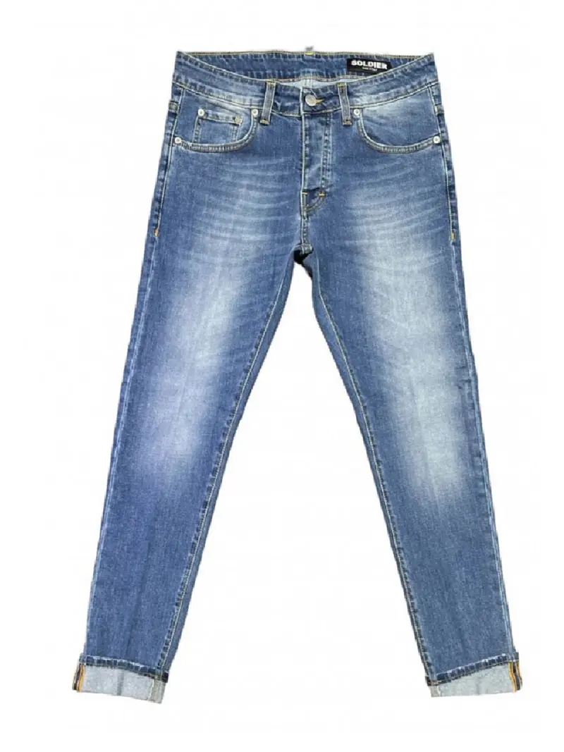 Jeans Soldier stretch Boss effetto vissuto Soldier 101DSW  BLU