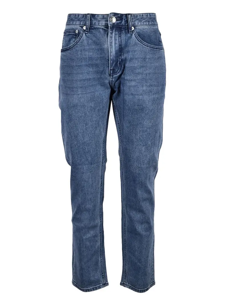 Jeans Sun68 modello D32101 chiusura centrale con bottone e passanti per cintura. Sun68 D32101  BLU