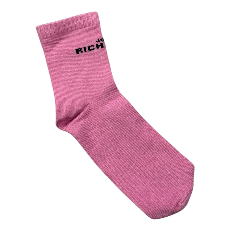 John Richmond Calzini tinta unita con Logo Rosa per Bambina