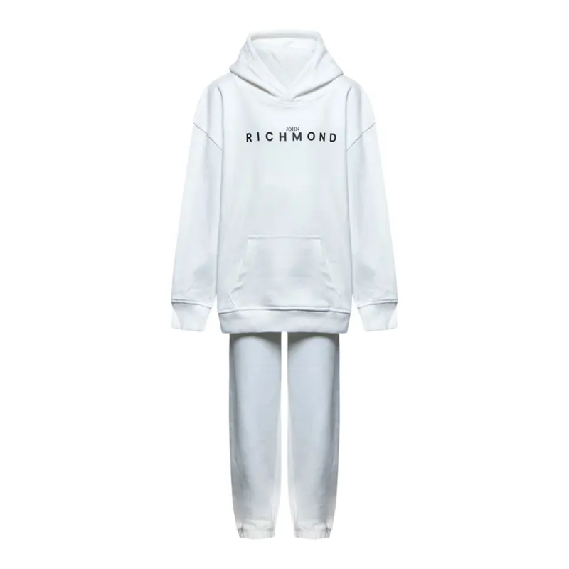 John Richmond Completo 2Pz Felpa-Pantalone Bianco per Bambino