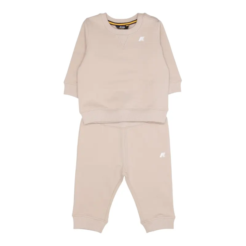 K-Way Completo 2 Pezzi Felpa-Pantalone Rosa per Neonata