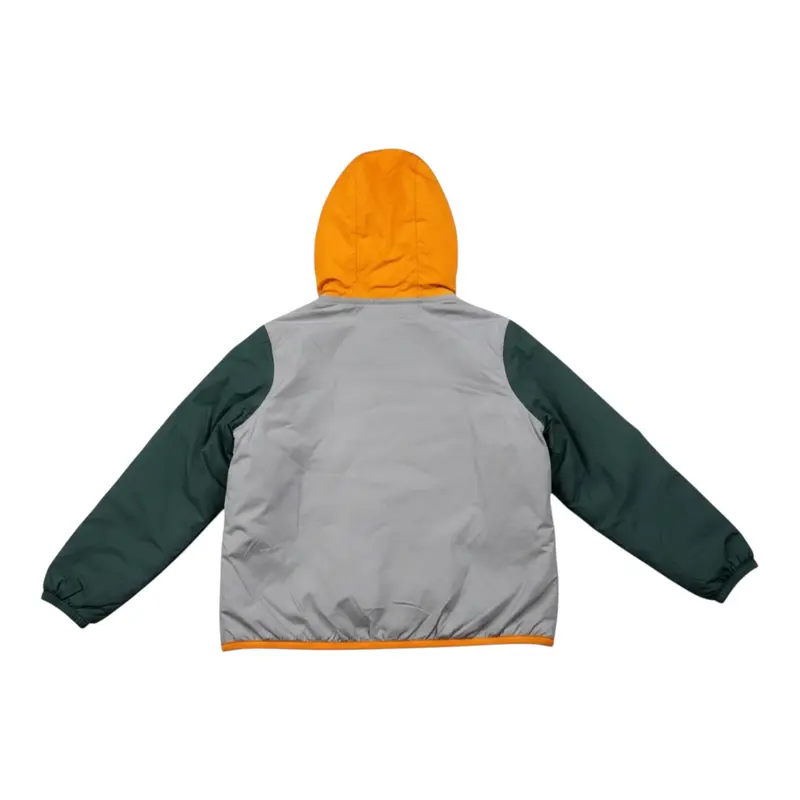 K-Way Giubbino Tricolore con Cappuccio Multicolor per Bambino