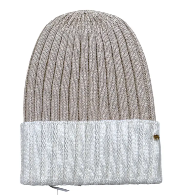 Kocca Cappello Bicolore Bianco/Beige per Bambina