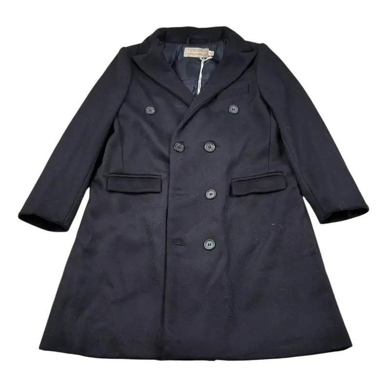 La Stupenderia Cappotto tinta unita Blu per Bambina
