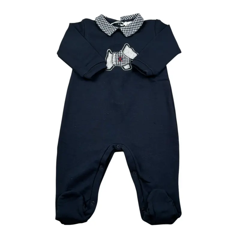 Lalalu' Tutina Manica Lunga tinta unita Blu per Neonato