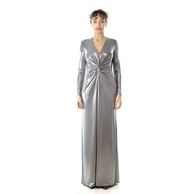 Lauren Ralph Lauren Abito Lungo Metallizzato