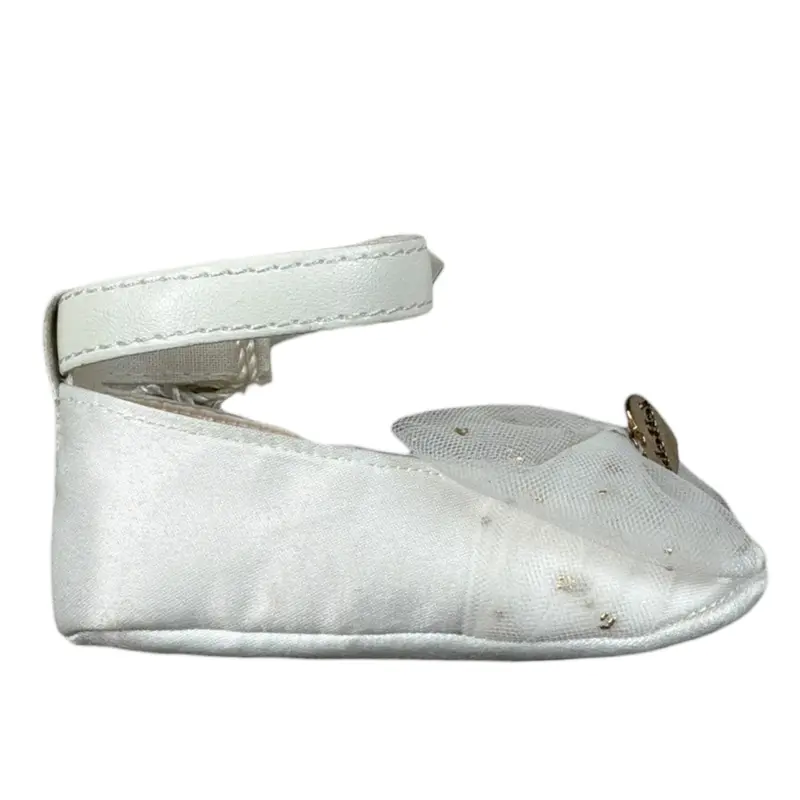 Le Bebe Ballerine tinta unita Panna per Neonata