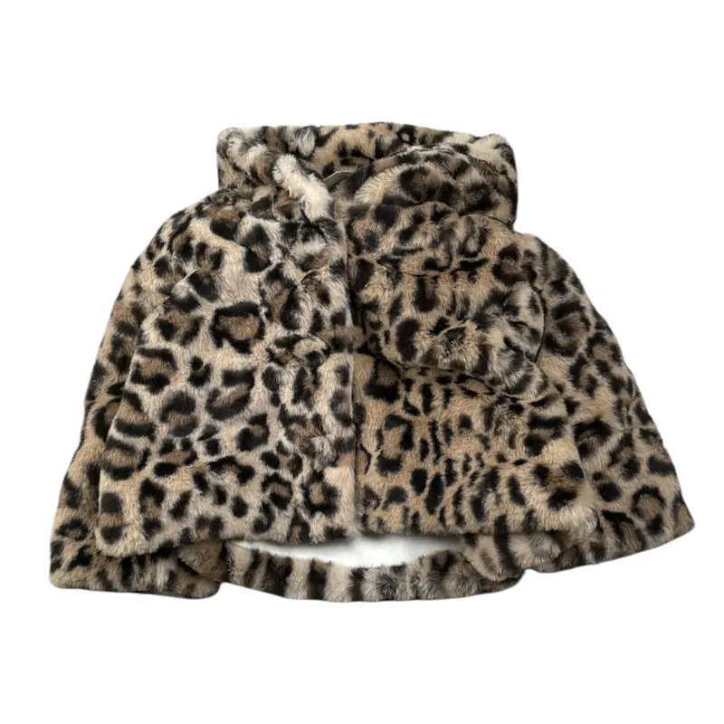 Le Bebe' Cappotto tinta unita con Fantasia Maculata Beige per Neonata