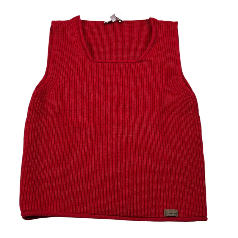 Le Coconne Gilet tinta unita Rosso per Bambina