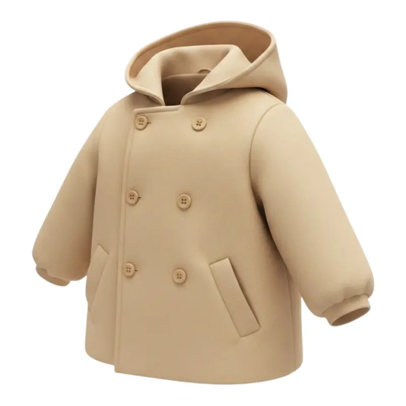 Liu Jo Cappotto tinta unita con Cappuccio Cammello per Neonata