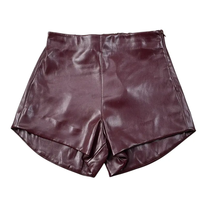 Lu Lu By Miss Grant Short Ecopelle tinta unita Bordeaux per Bambina