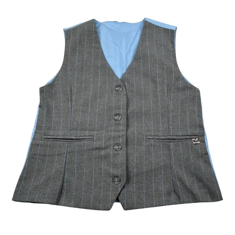 Manila Grace Gilet Bicolore Grigio per Bambina