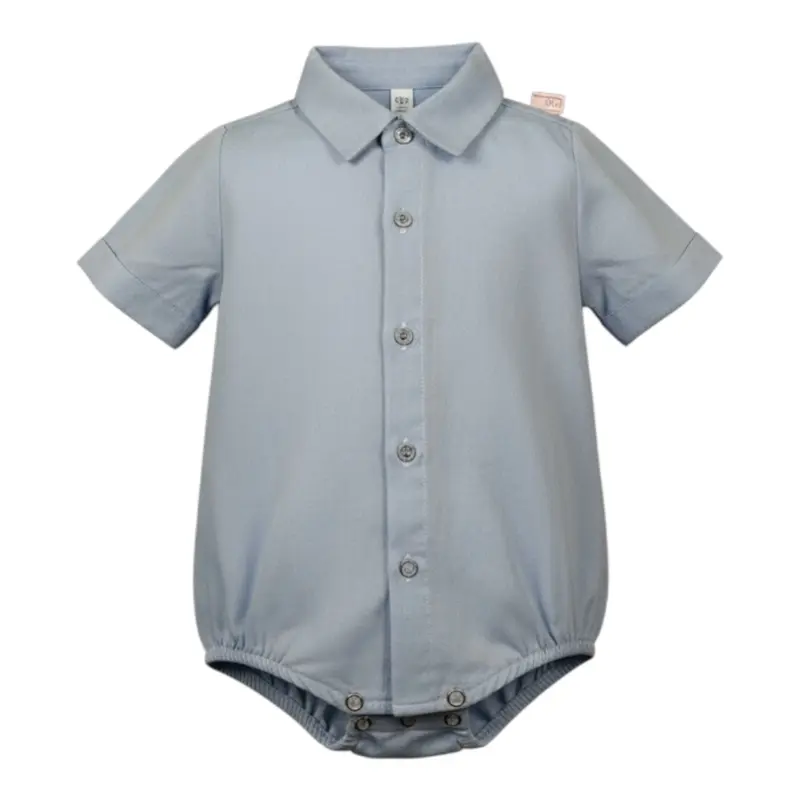 Manuel & Frank Camicia Modello Body Manica Lunga Azzurro per Neonato