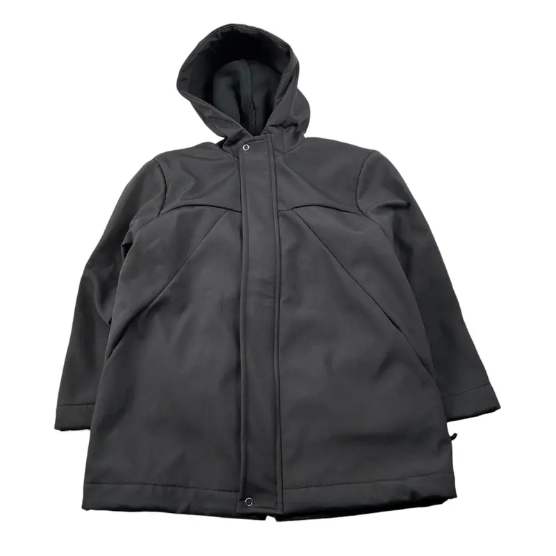 Mapero' Cappotto tinta unita con Cappuccio Nero per Bambino