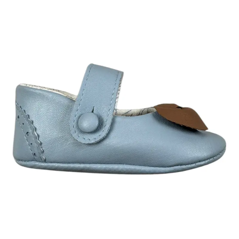 Marlu' Ballerine tinta unita con Fiocco Azzurro per Neonata