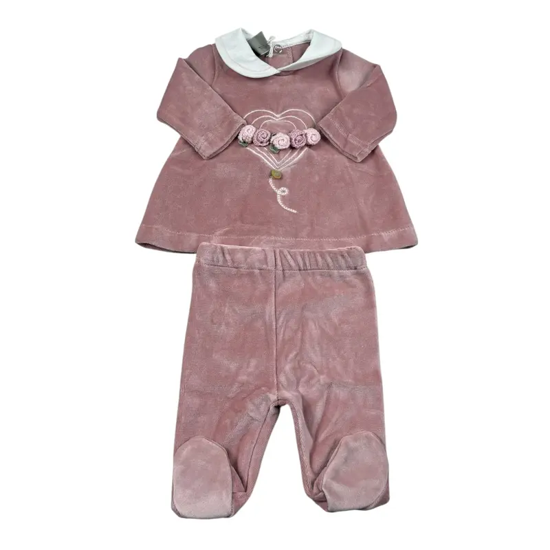 Marlu' Completo 2 Pezzi Maglia-Pantalone Rosa per Neonata